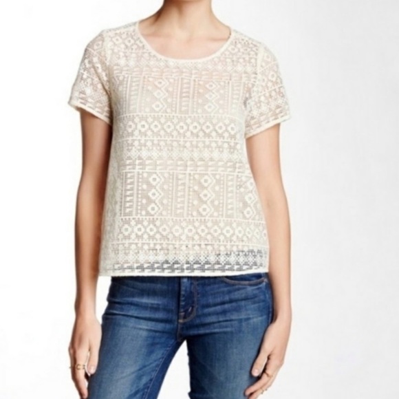 Joie sevan silk geometric cream top small - Picture 2 of 5